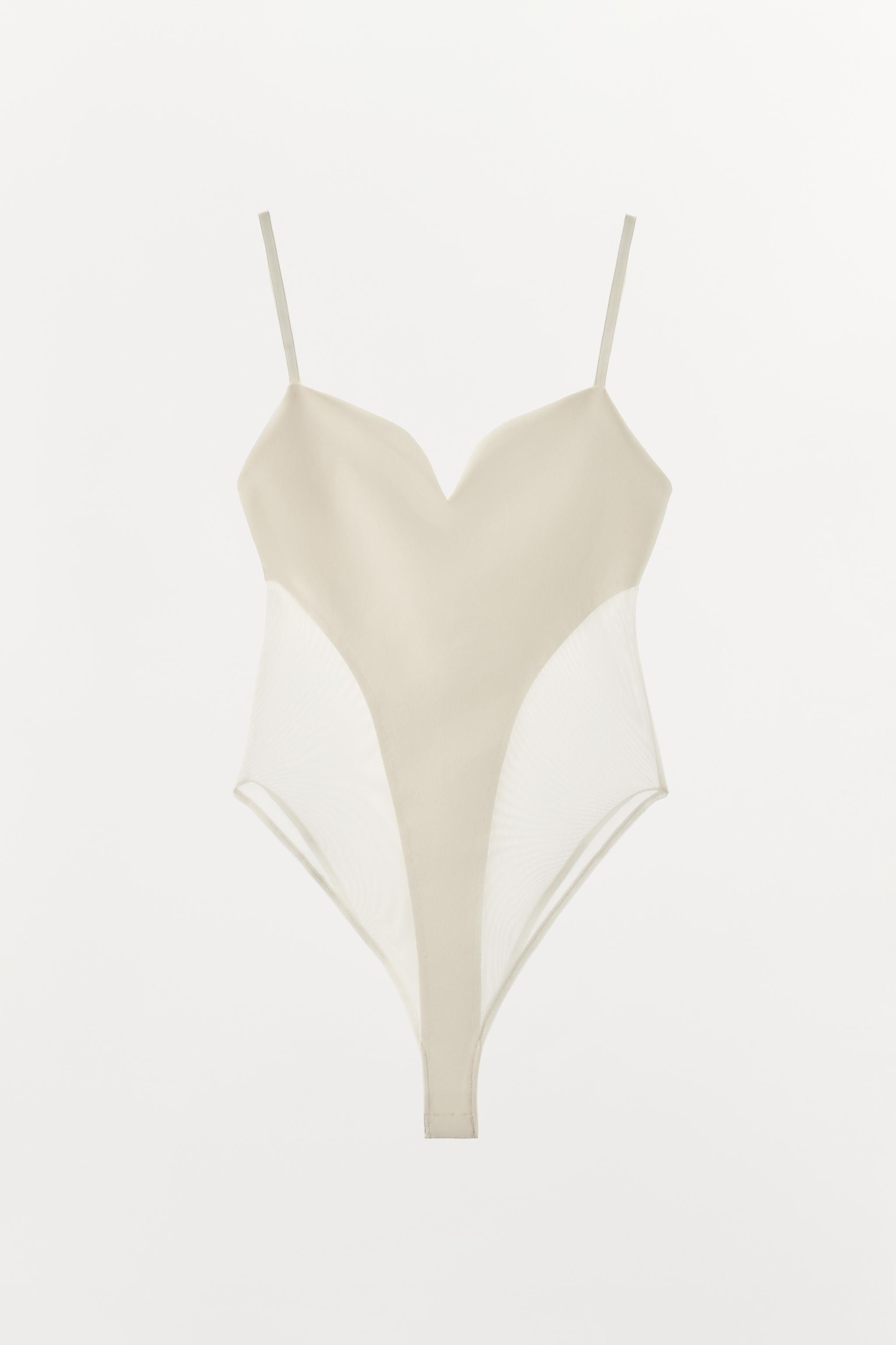 Zara KOMBİNE ASKILI BODY görsel 7