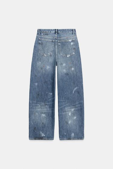 JEAN TRF AMPLE OVERSIZE TAILLE HAUTE - Bleu de Zara - Image 8