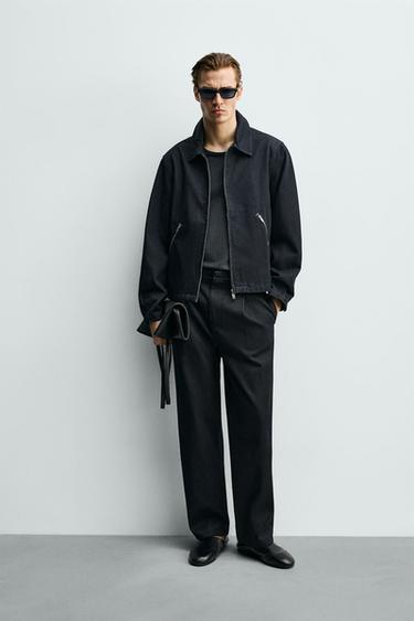 CONTRAST TOPSTITCH DENIM JACKET - Indigo by Zara