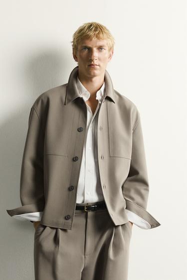 Zaras SKJORTJACKA BOXY FIT - Brunrostad