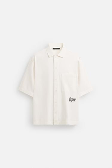 RELAXED FIT OVERSHIRT - Cremefarben von Zara
