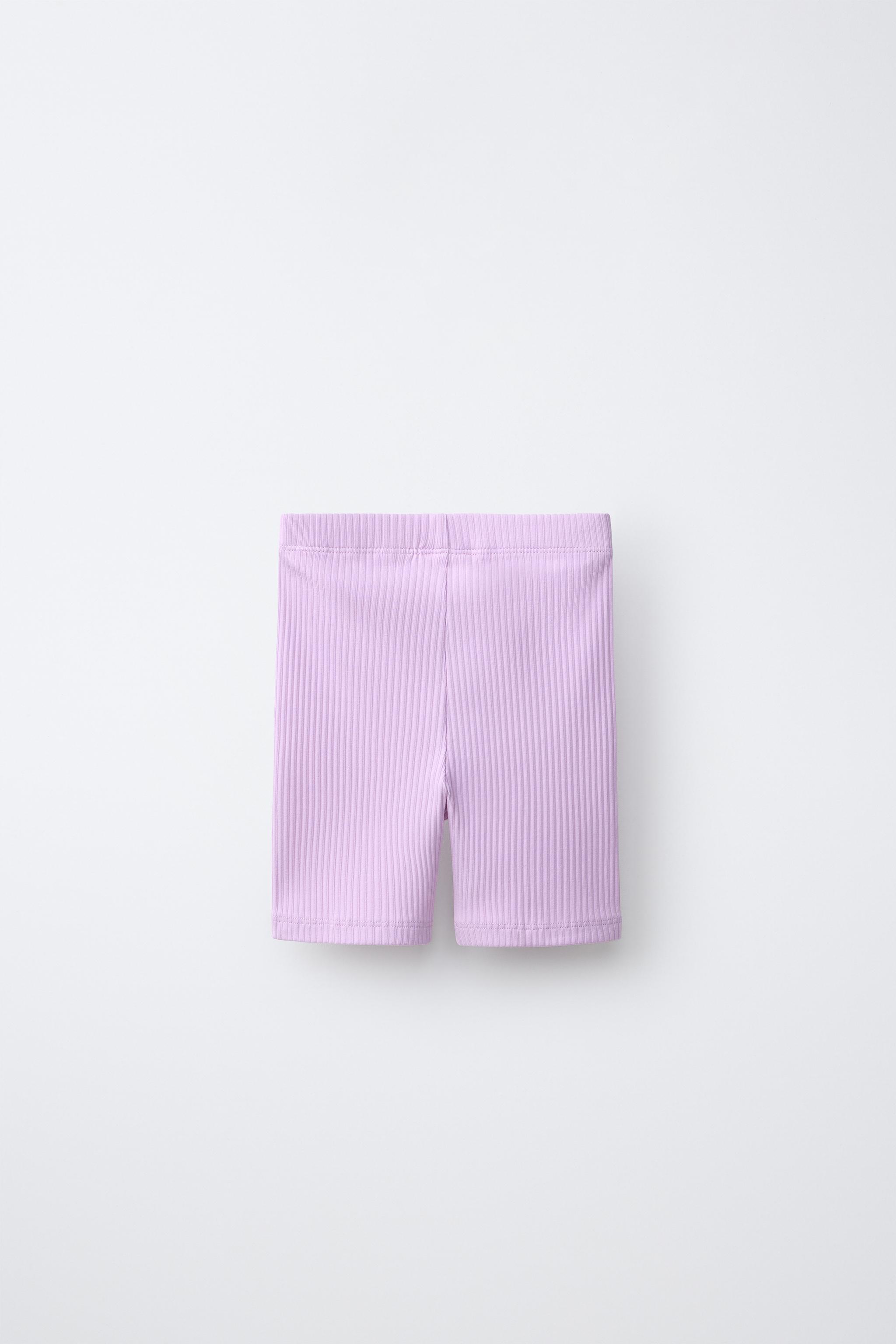 RIBBED TEXTURED CYCLING LEGGINGS — Mauve (alternate view)