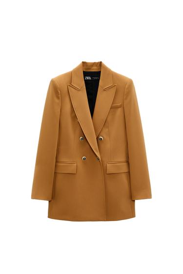 LONG DOUBLE-BREASTED BLAZER