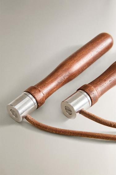LEATHER SKIPPING ROPE - Brown by Zara - Image 1