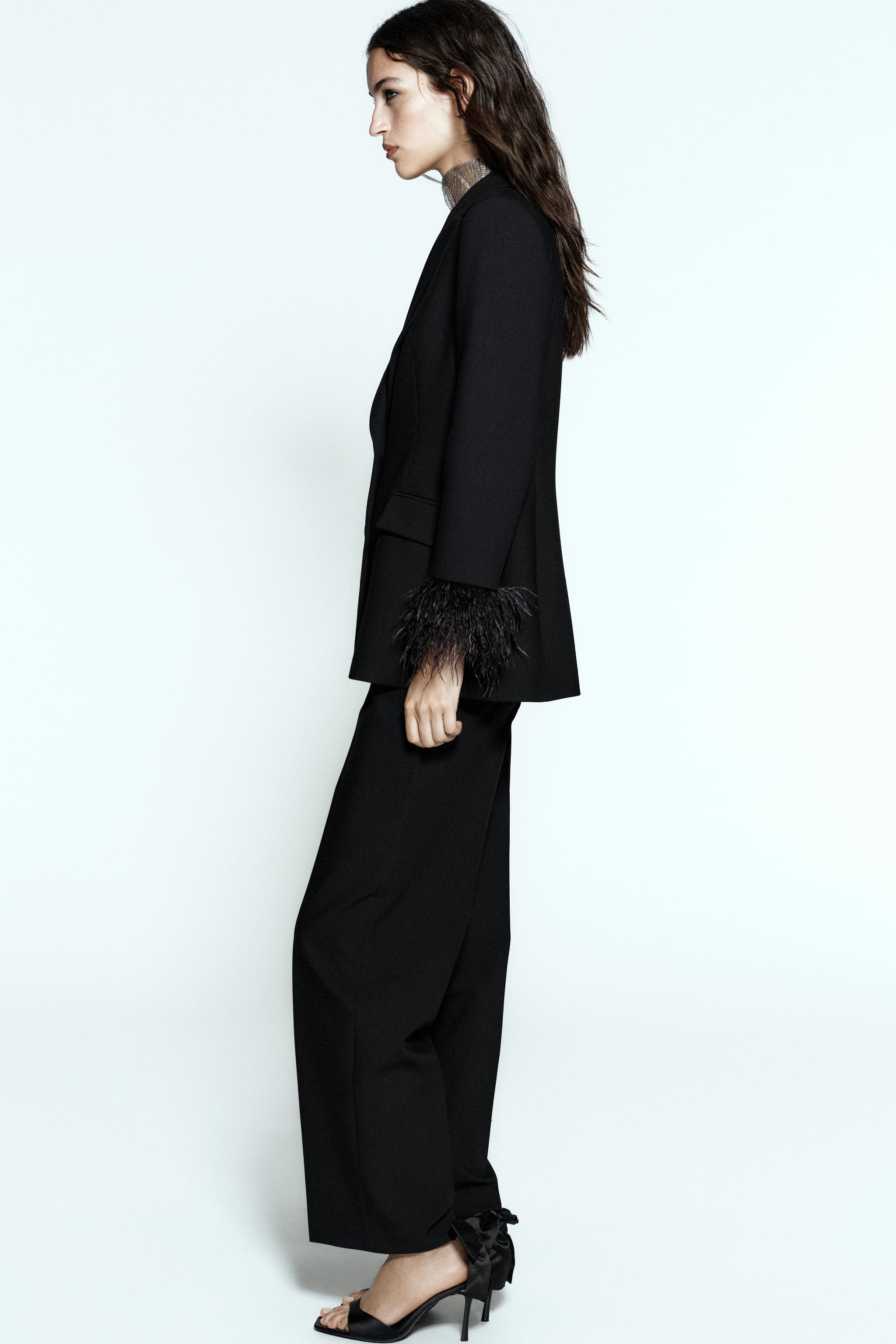 HIGH-WAISTED STRAIGHT LEG PANTS