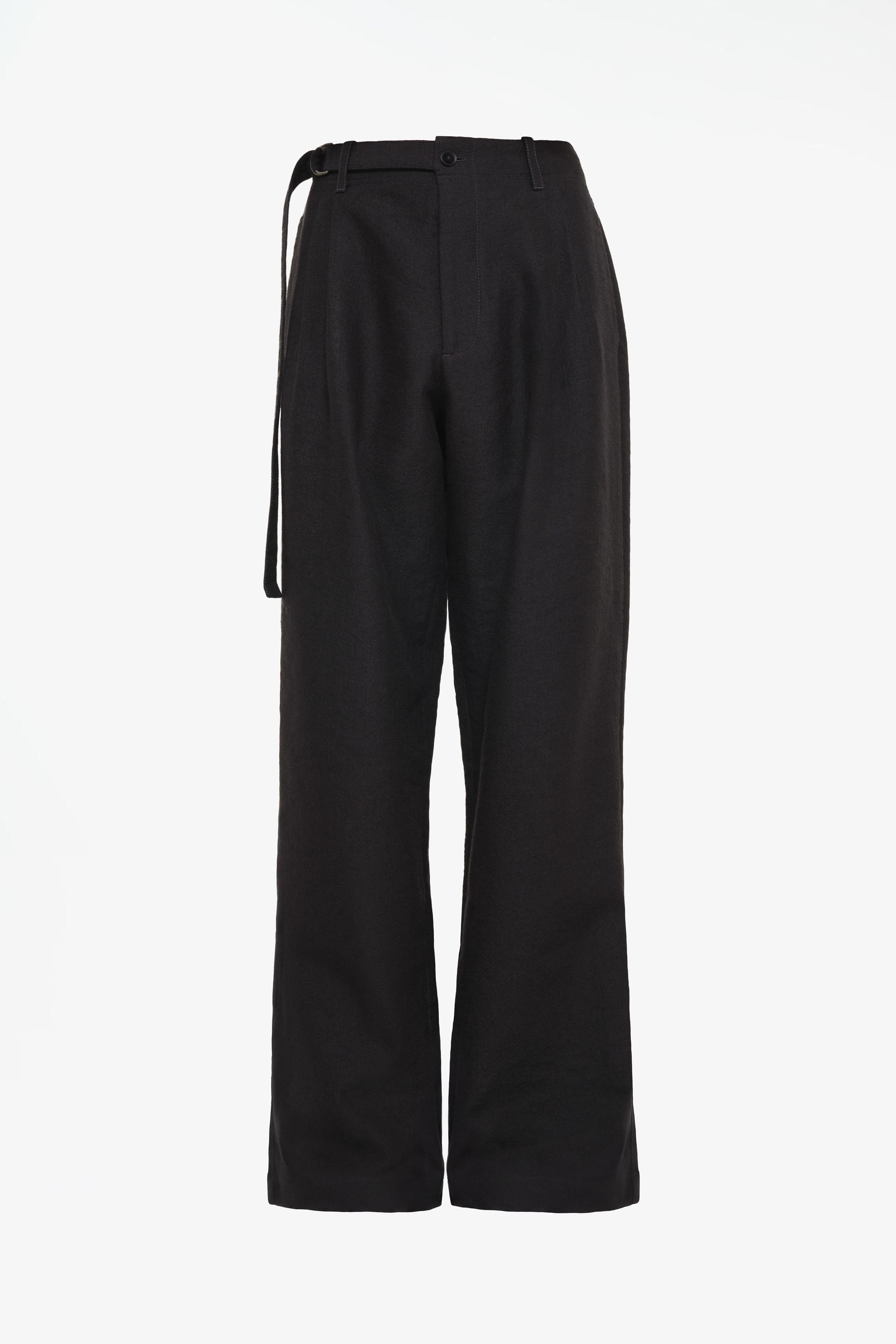LIMITED EDITION RELAXED FIT PLEATED SUIT PANTS - Black | ZARA