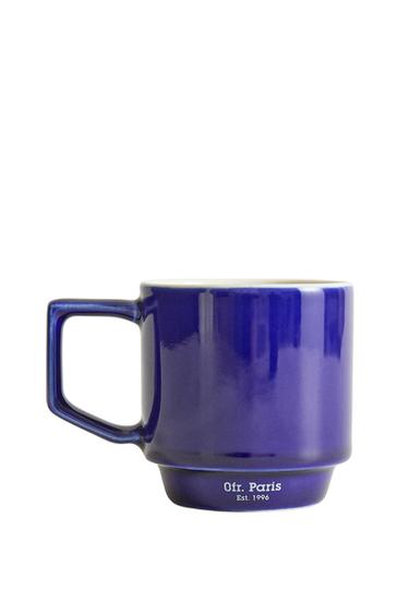 STONEWARE ESPRESSO MUG | 0FR. PARIS - Blue by Zara