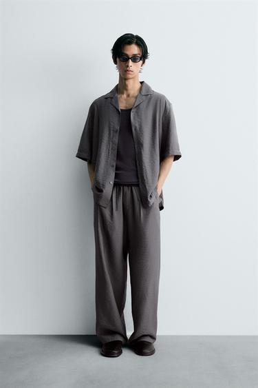 FLOWING RELAXED FIT SHIRT - Grey by Zara