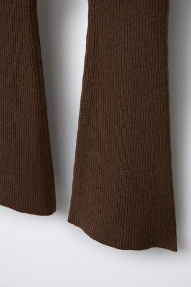 PANTALON ÉVASÉ CÔTELÉ - Marron de Zara - Image 5