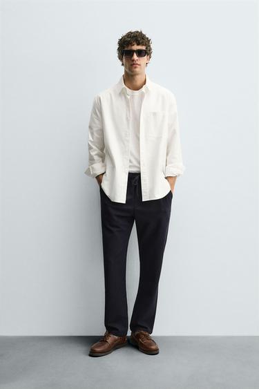 PANTALÓN CINTURA JOGGER CONFORT - Marino de Zara