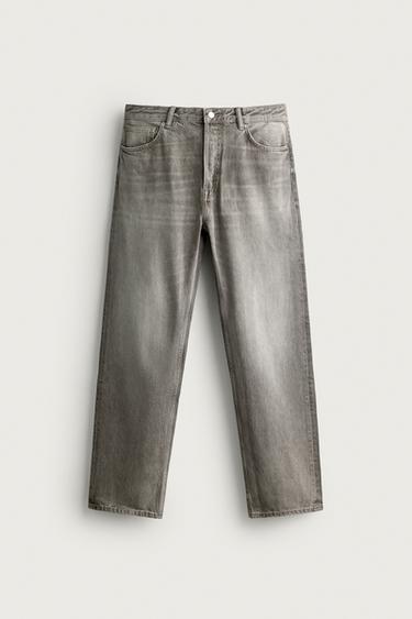 JEAN STRAIGHT FIT - Gris de Zara