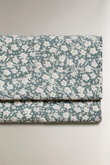 OVERLAGEN MED BLOMSTER TIL BØRN - Ecru / Green fra Zara - Billede 0