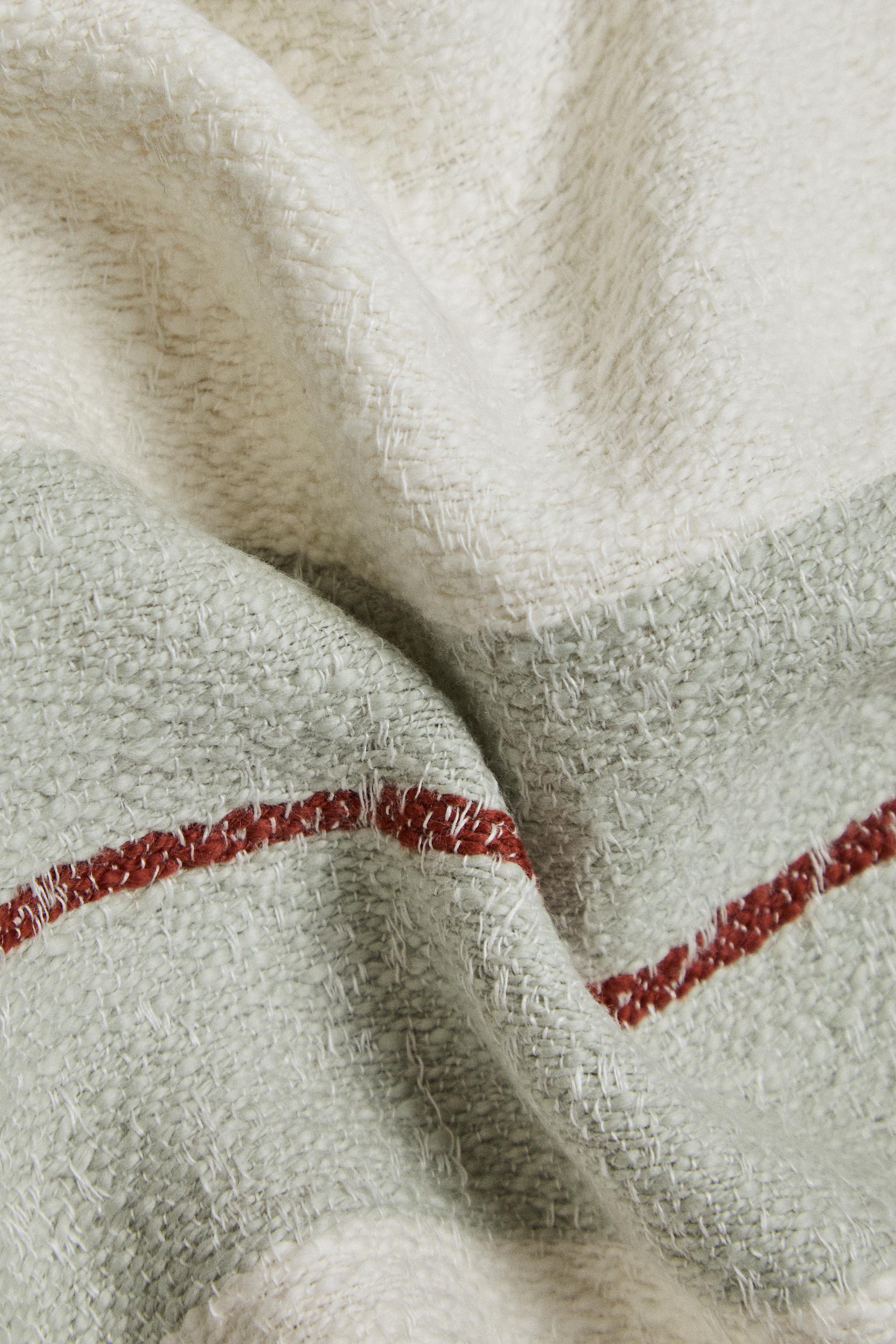 STRIPED COTTON LINEN BLANKET