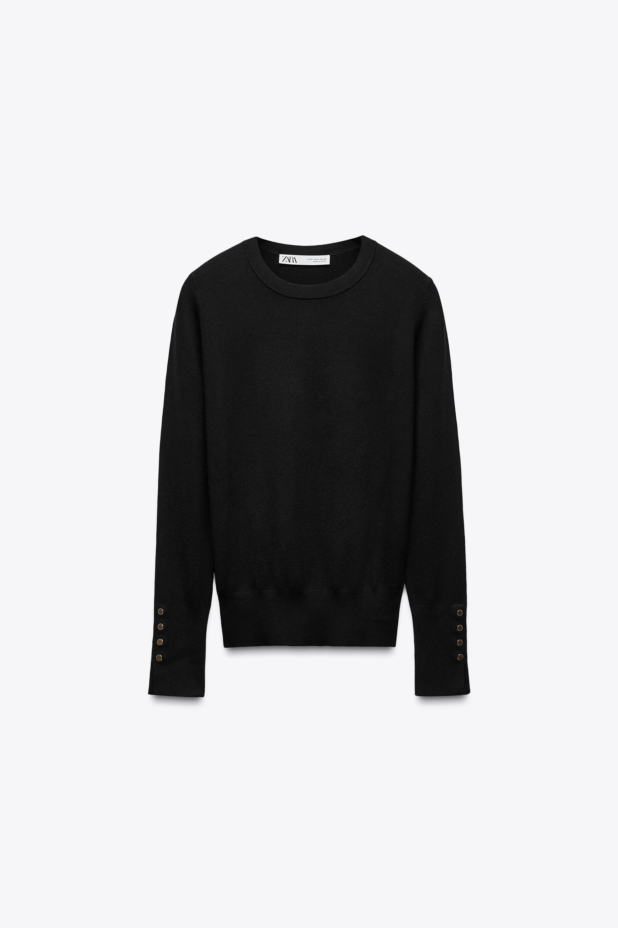 Zara Knitwear Zara Basic Knit Top Black High Neck Knit Sweater