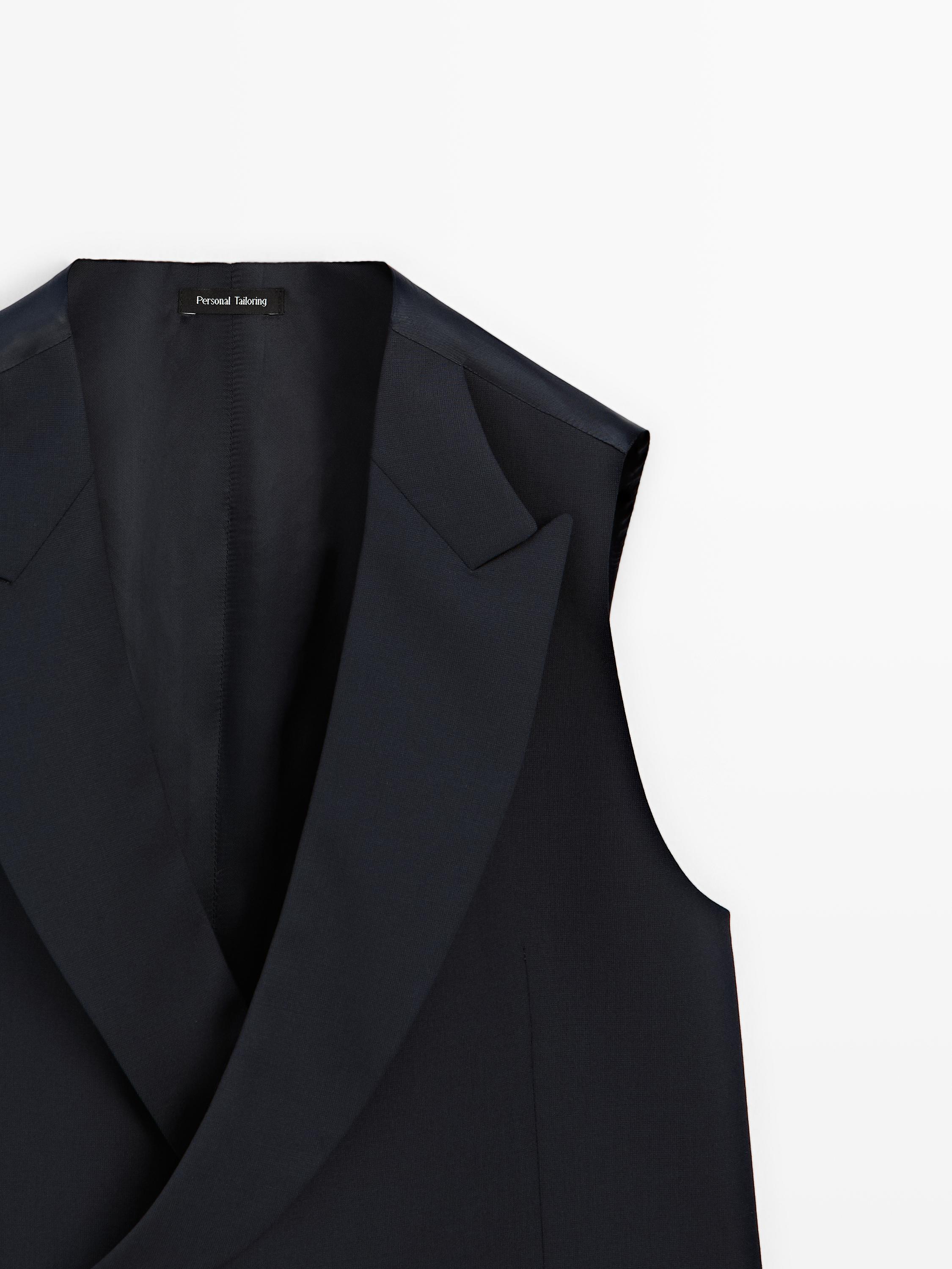 Cool wool blend suit waistcoat