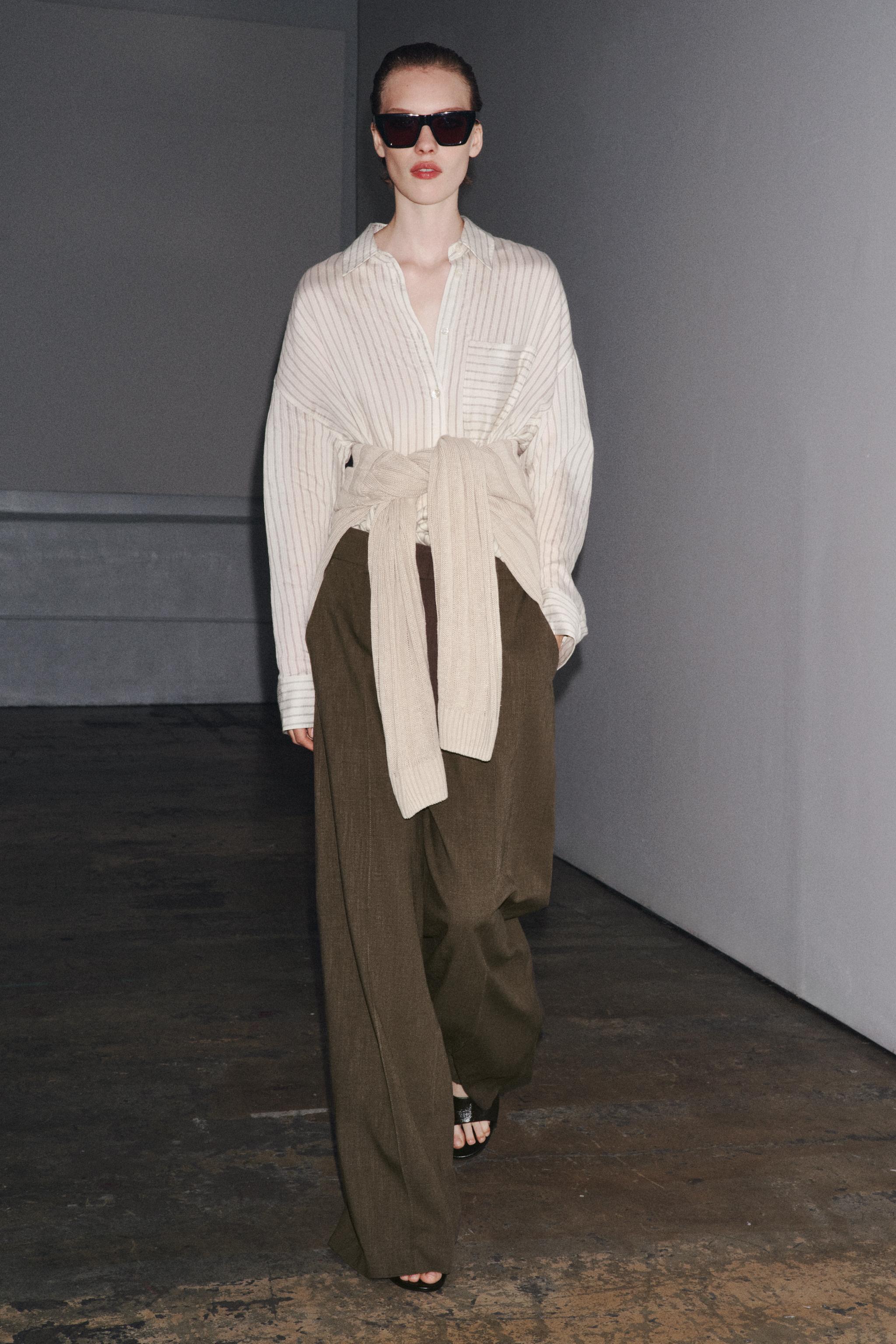 トップス shou ZW COLLECTION STRIPED SHIRT - Black / White | ZARA United States