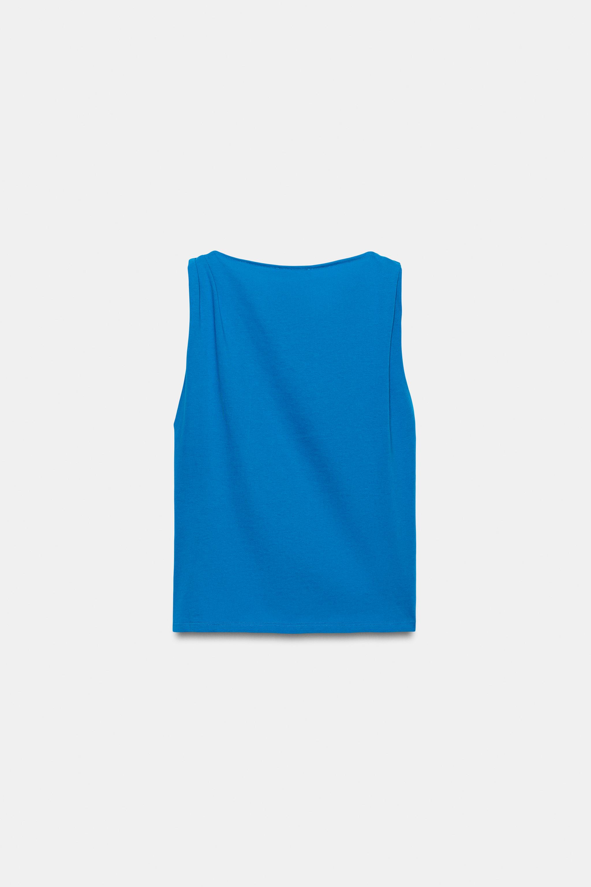 DRAPED SLEEVELESS TOP