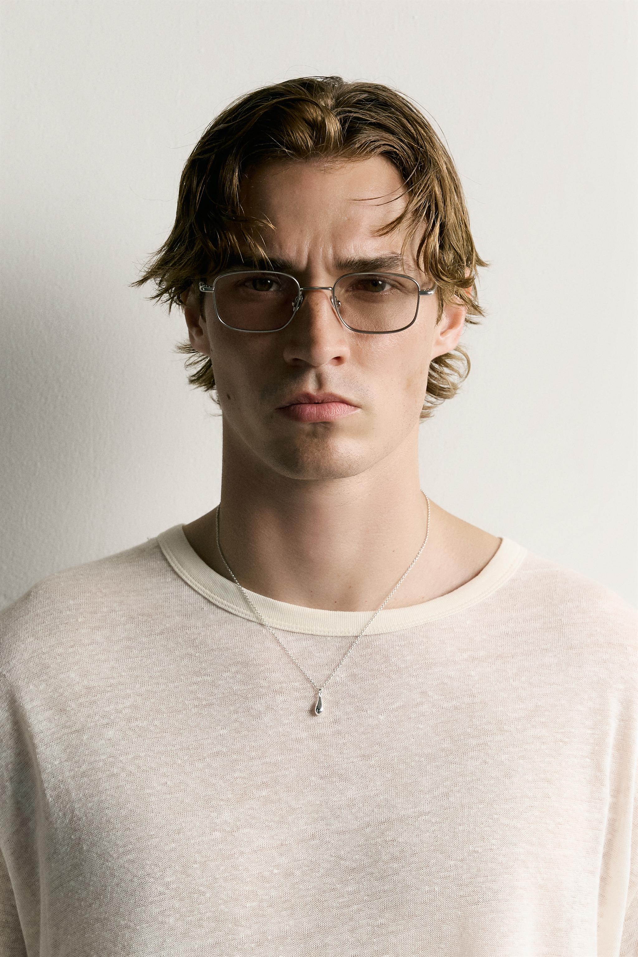 SQUARE METAL SUNGLASSES — Matte silver