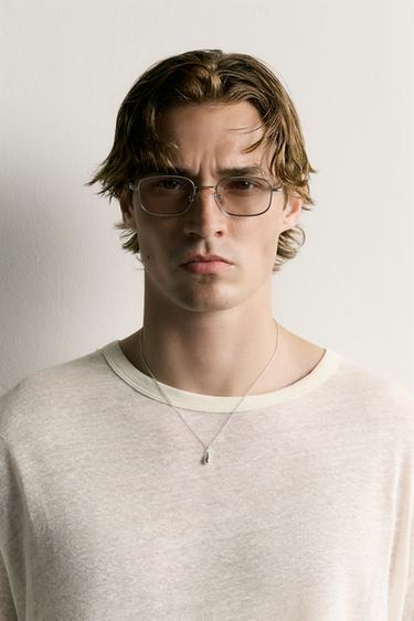 LUNETTES DE SOLEIL MÉTALLIQUES CARRÉES - Argent Mat de Zara - Image 0