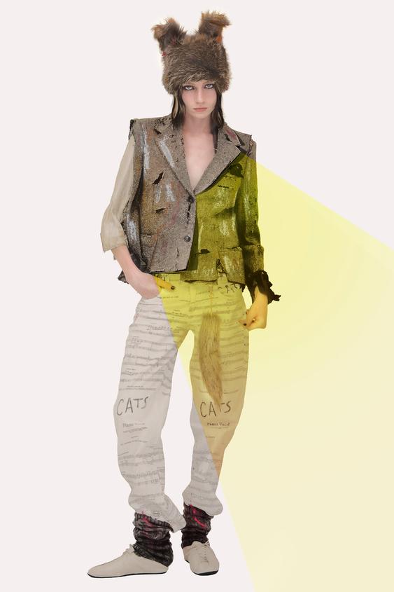 CATS PRINT LOW-RISE WIDE-LEG JEANS - White by Zara - Image 0