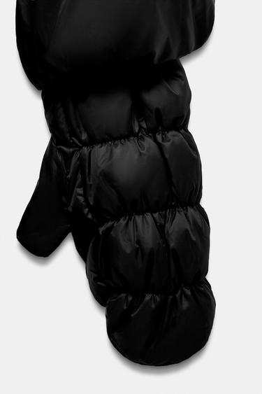 ANORAK MATELASSÉ 70 % DUVET 30 % PLUMES CAPUCHE GANTS DÉPERLANT - Noir de Zara - Image 9