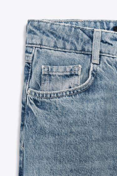 JEANS Z.09 STRAIGHT ANKLE HIGH-WAIST CROSSOVER WAIST - Indigo by Zara - Image 9