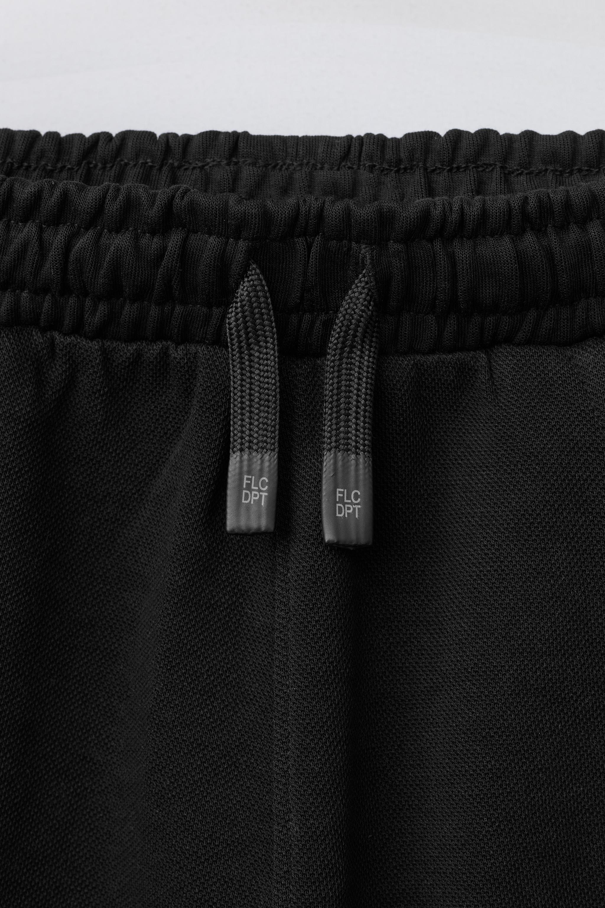 CONTRASTING PIQUÉ BALLOON PANTS