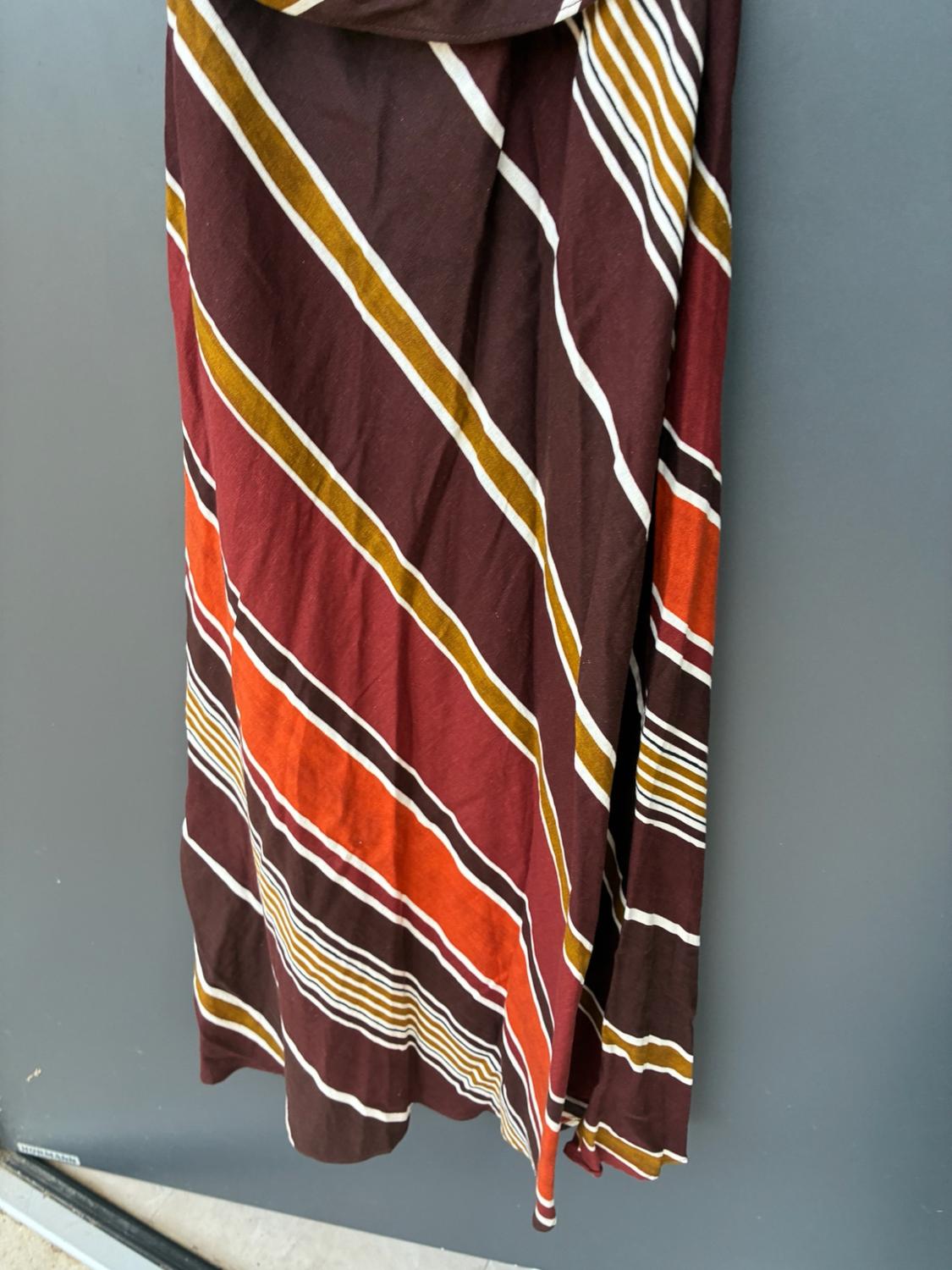 STRIPED ASYMMETRIC MIDI DRESS - Image 3