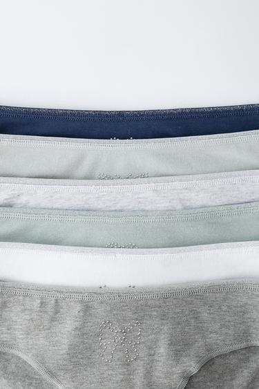 6-14 ANS/ LOT DE SIX CULOTTES À STRASS ET FORMES - Multicolore de Zara - Image 1