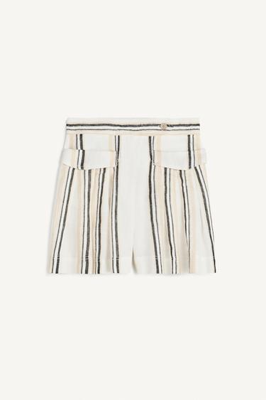 PLTD STRP SHRT - Ecru by Zara