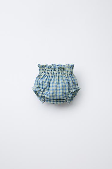 GINGHAM CHECK BRIEFS - Greenish by Zara