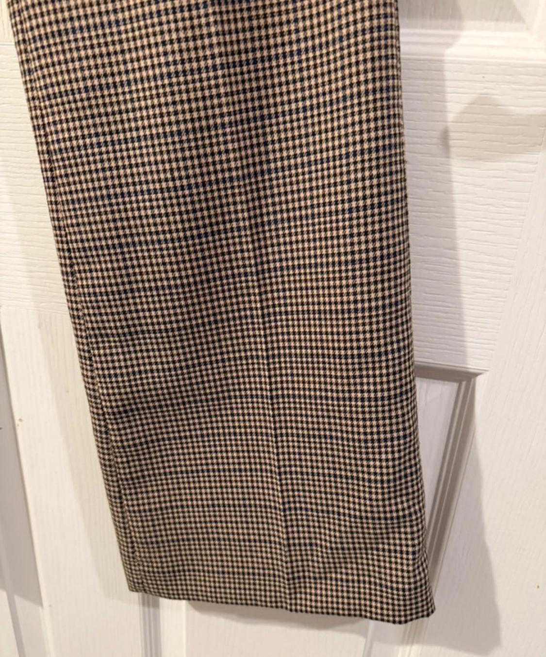 CHECKED FLARED TROUSERS - Image 7