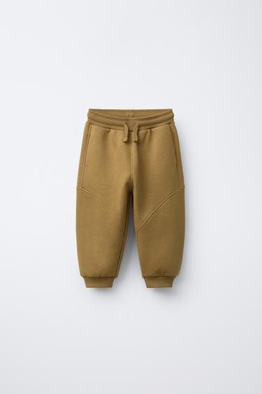 PANTALON DE JOGGING LOGO EN RELIEF - Kaki de Zara - Image 0