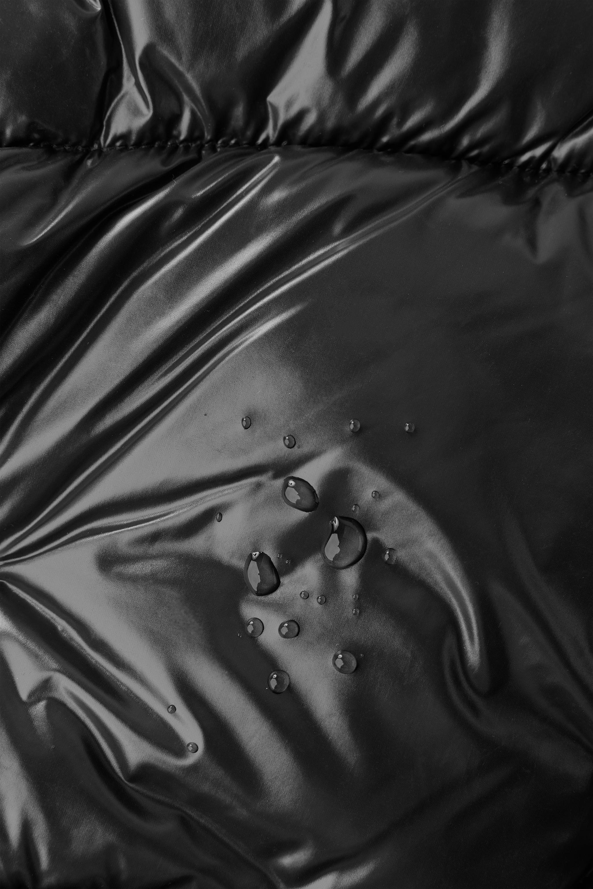 撥水加工フード付きパフジャケット - ブラック | ZARA Japan / 日本