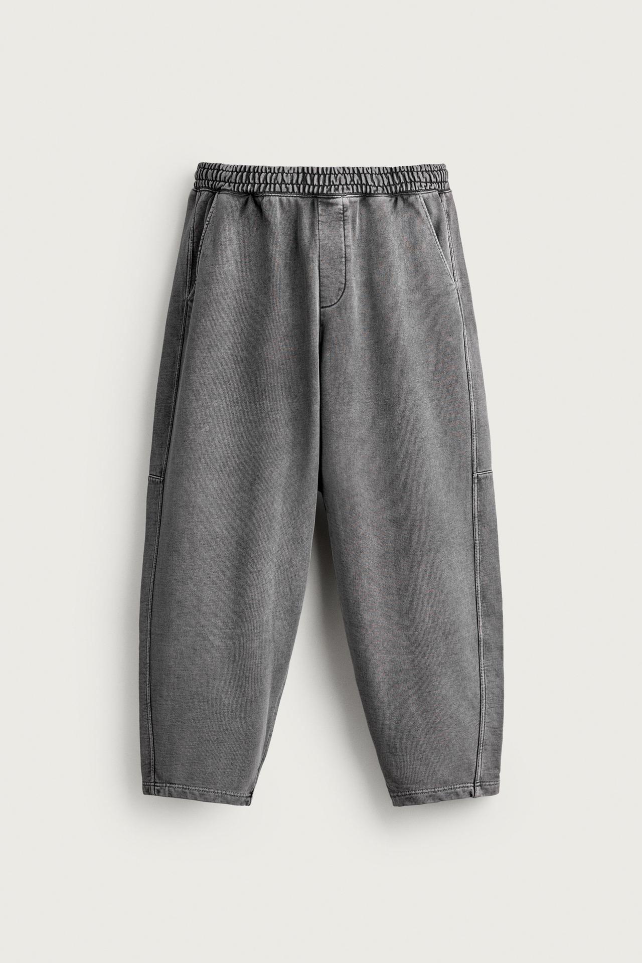 BASIC BALLOON-FIT JOGGERS — Grayish