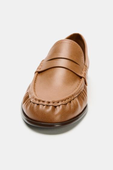 SOFT GATHERED LOAFERS - Brown by Zara - Image 3