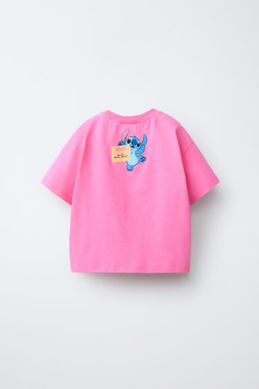 LILO & STITCH © DISNEY PRINT T-SHIRT - Neon pink by Zara - Image 1