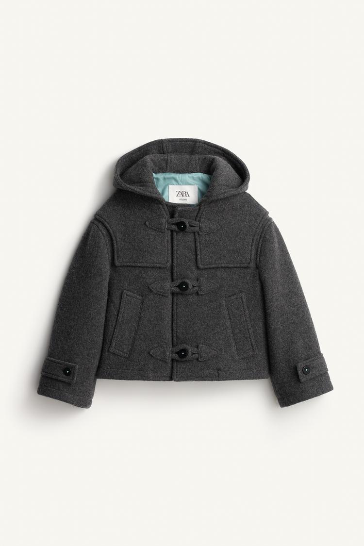 Abrigo trenca alamares con lana limited edition