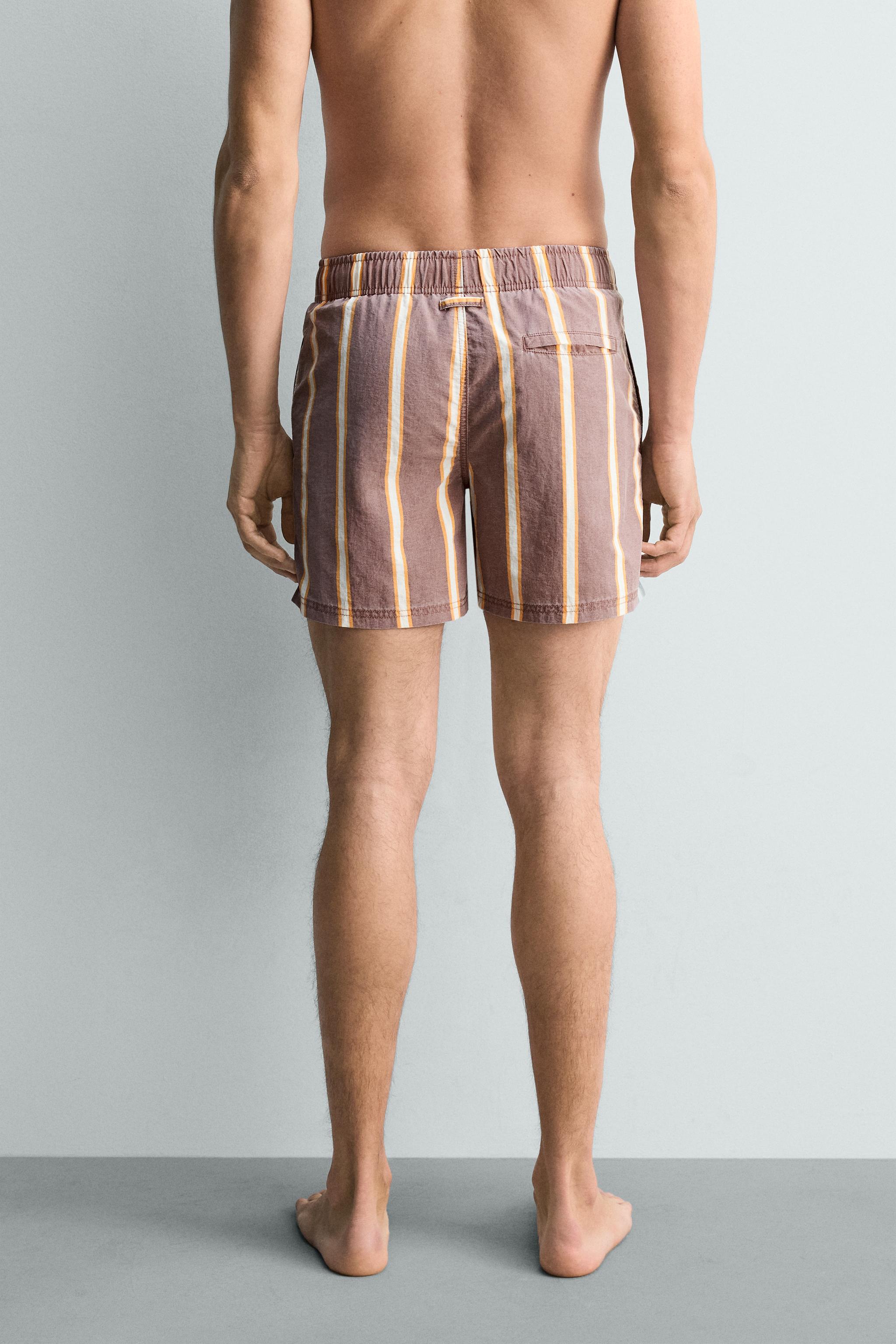 MAILLOT DE BAIN LONG À RAYURES
