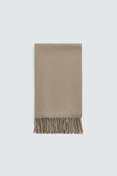 BUFANDA FLECOS - Gris topo de Zara
