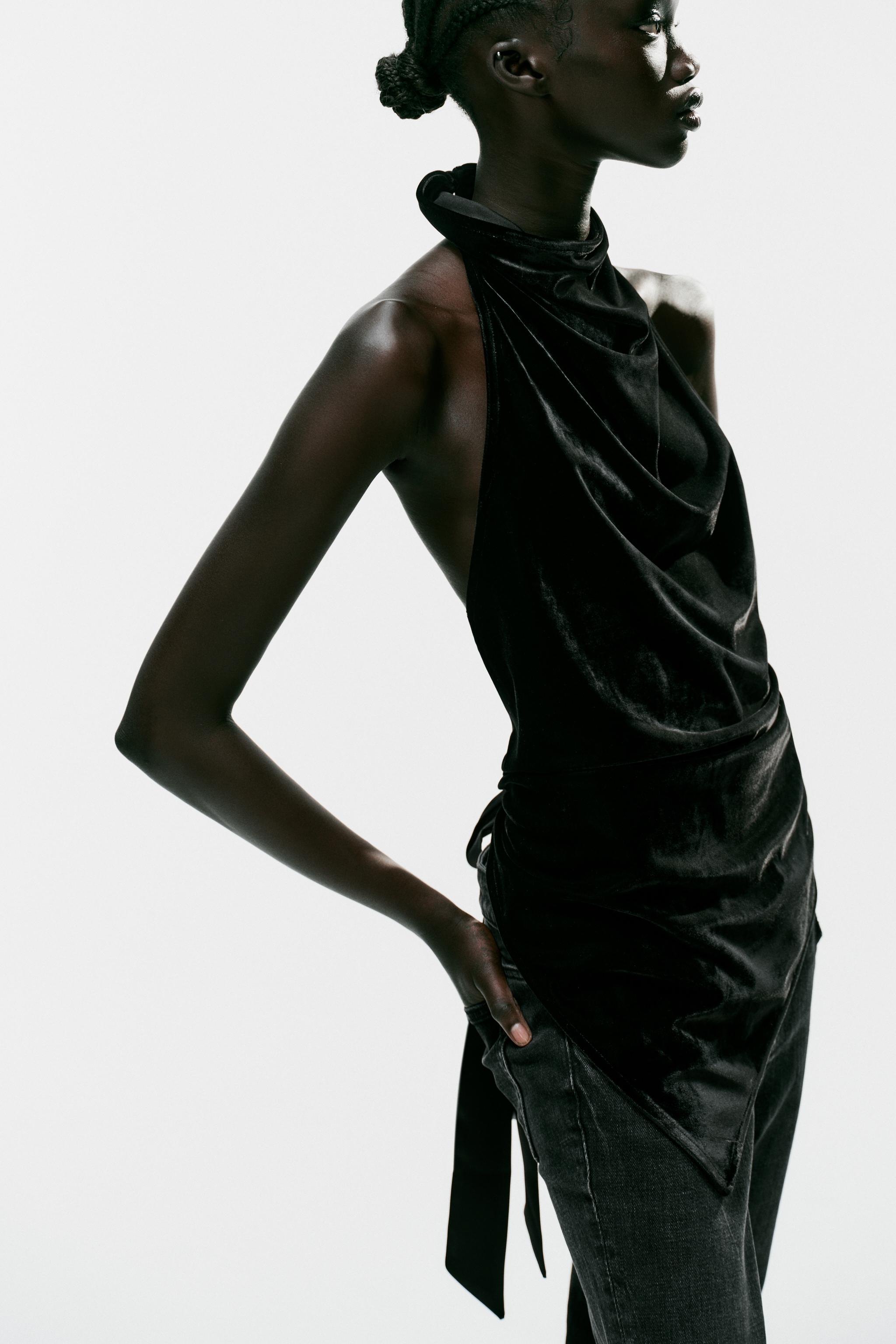 Velvet Halter Top by Zara