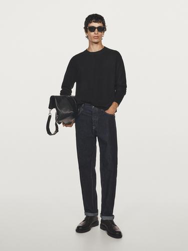 Zara Wool blend crew neck sweater - Black