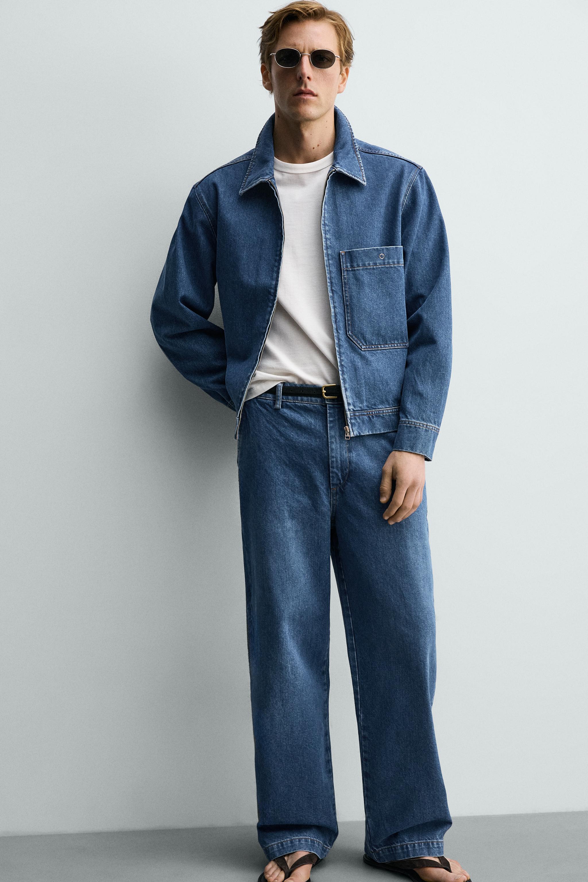 STRAIGHT FIT DENIM CHINO PANTS