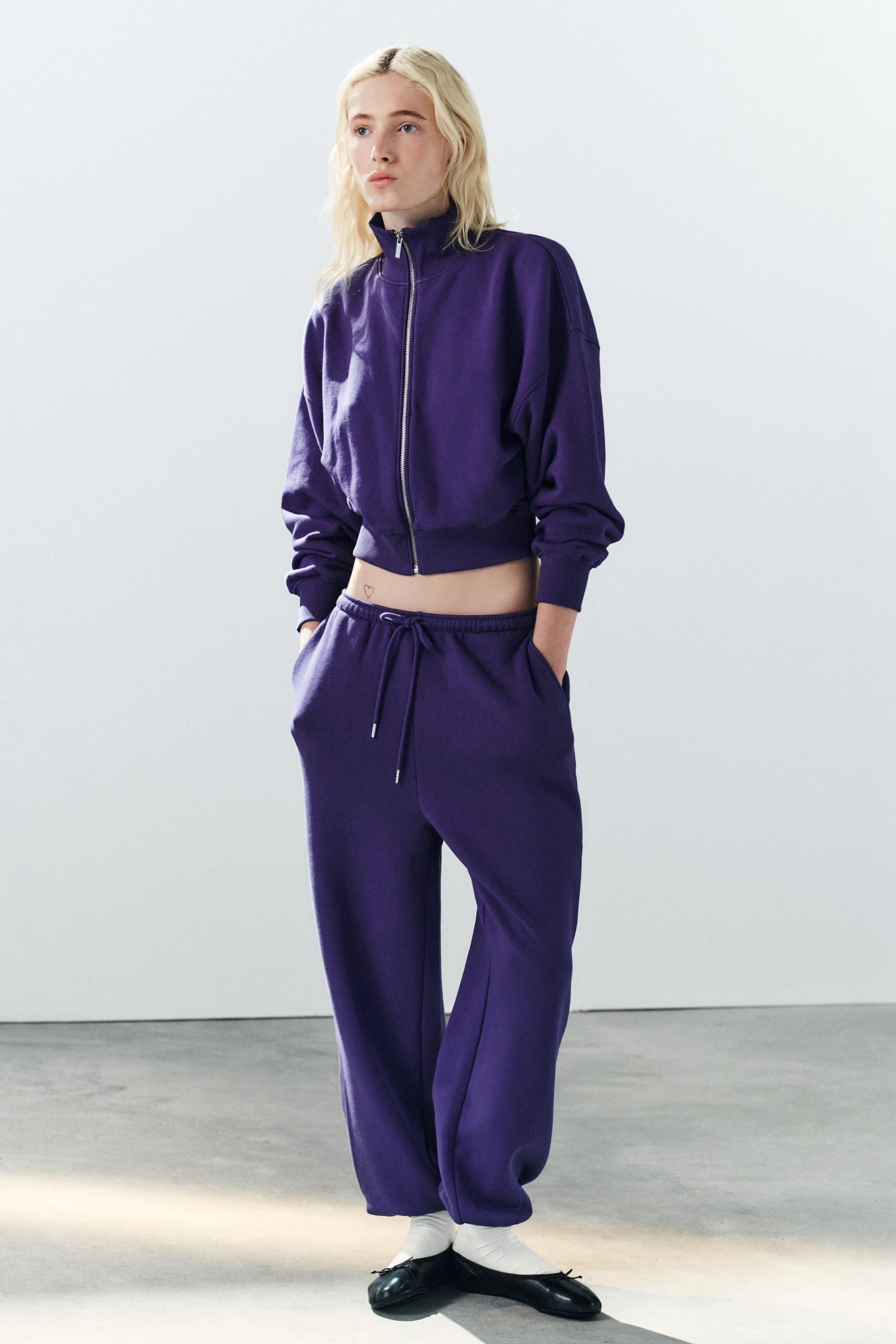 ZIP SWEATSHIRT - Navy blue | ZARA United States