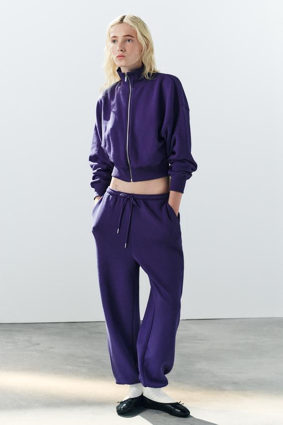 ZIP-UP SWEATSHIRT - Navy blue by Zara - Image 0