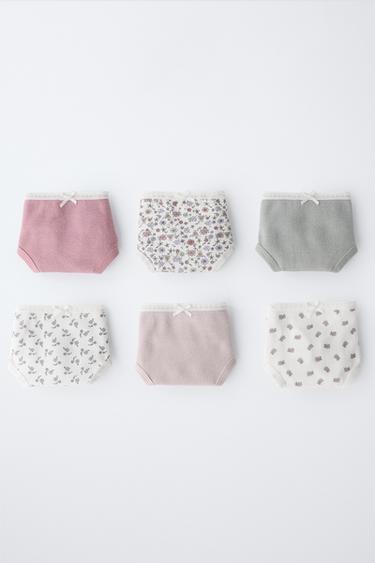 2-6 ANS/ LOT DE SIX CULOTTES À PETITES FLEURS - Rose de Zara - Image 4