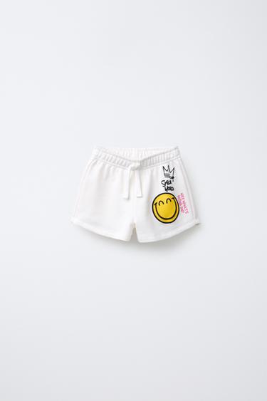 Zara SMILEYWORLD ® RAISED SHORTS - Oyster-white