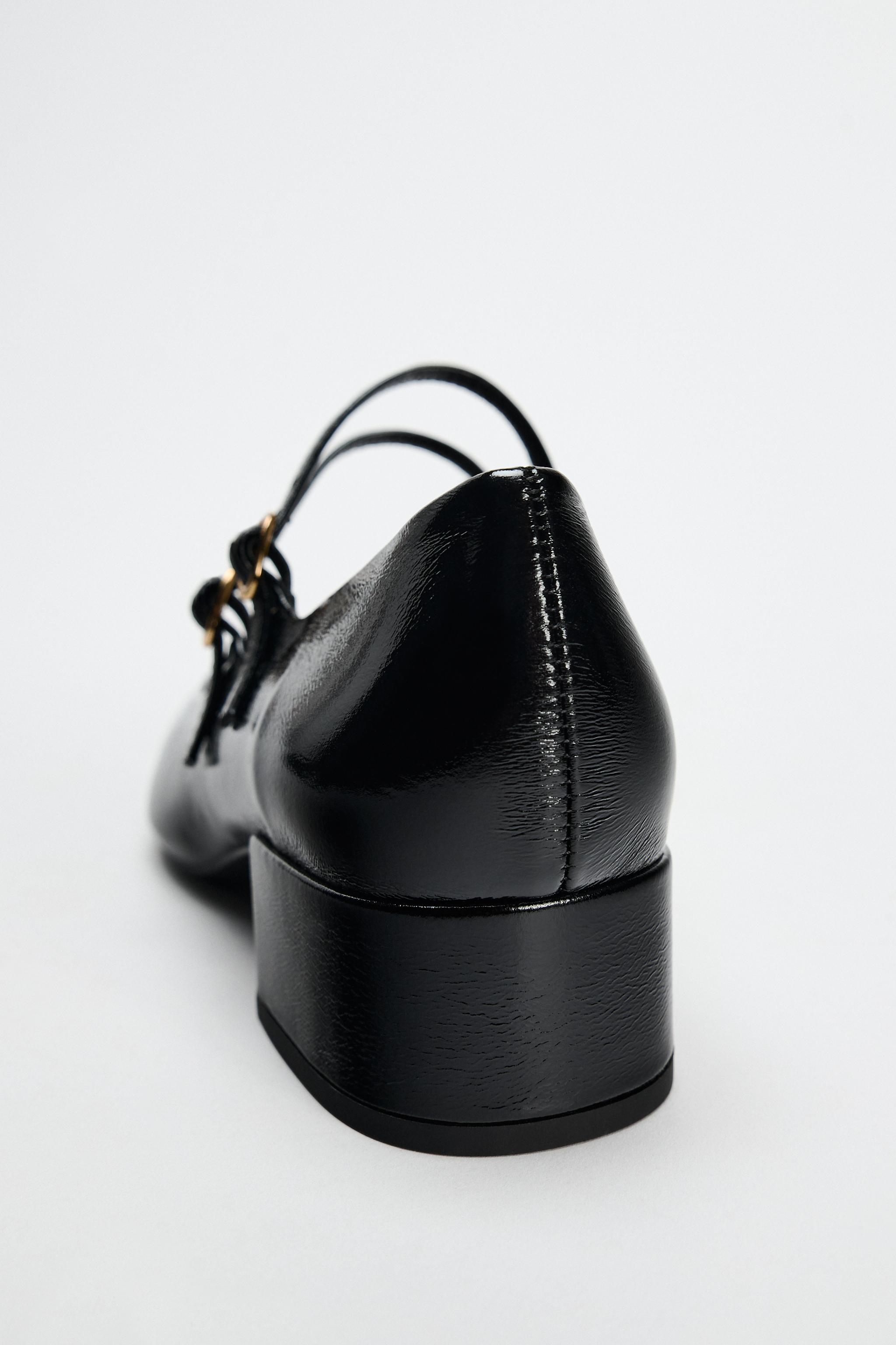 ダブルストラップヒールシューズ - ブラック | ZARA Japan / 日本