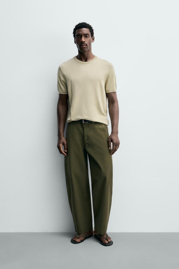 ZARA BASIC REGULAR FIT KNIT T-SHIRT
