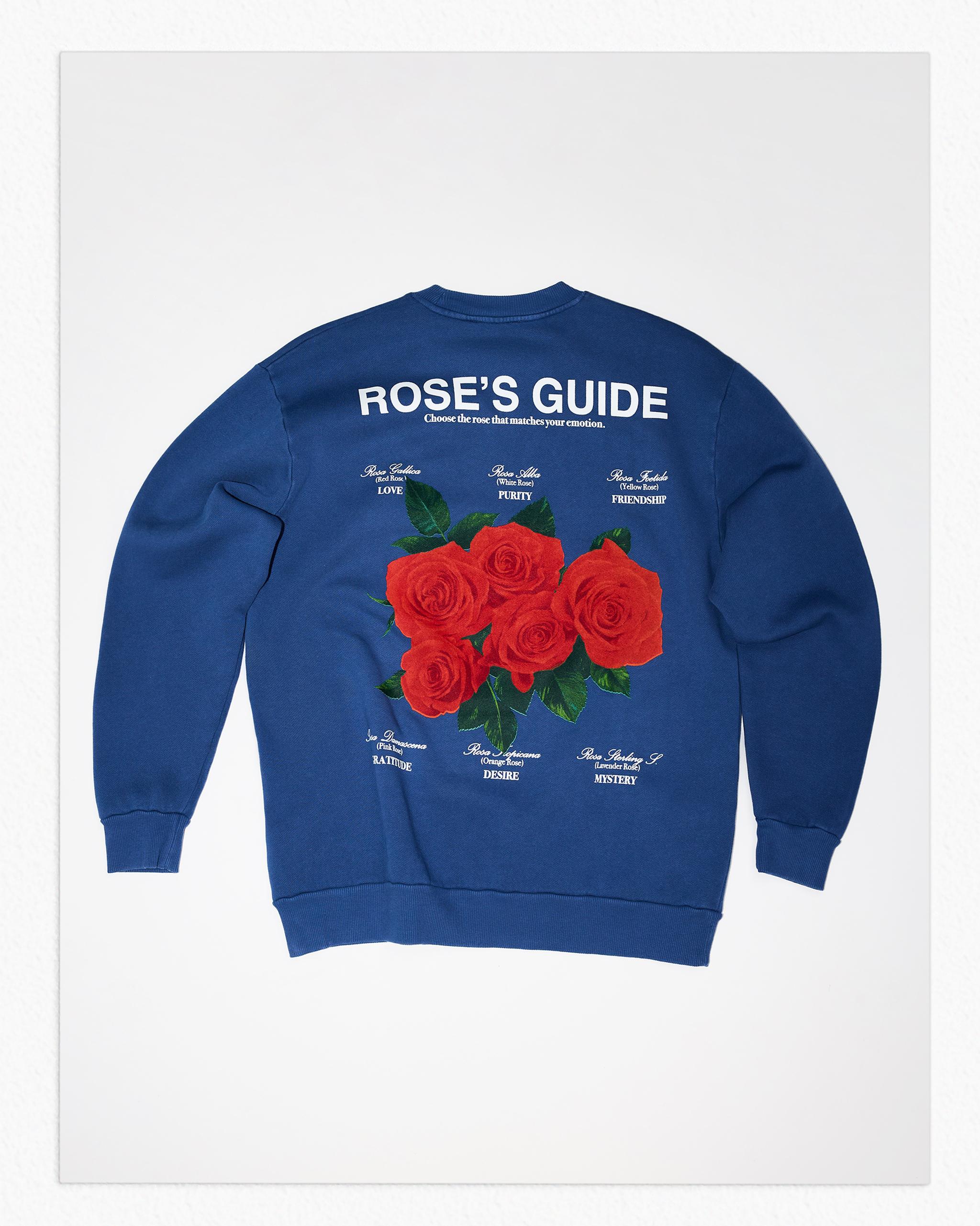 新品 ローズスウェット ローズテキストスウェットシャツ - ブルー | ZARA Japan / 日本
